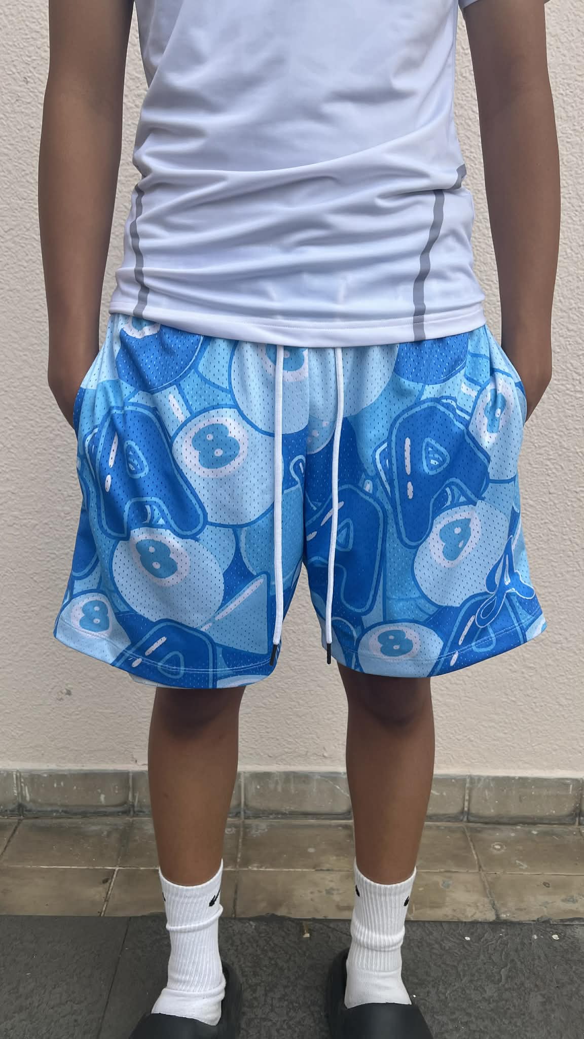 8 Ball Mesh Shorts (Blue)