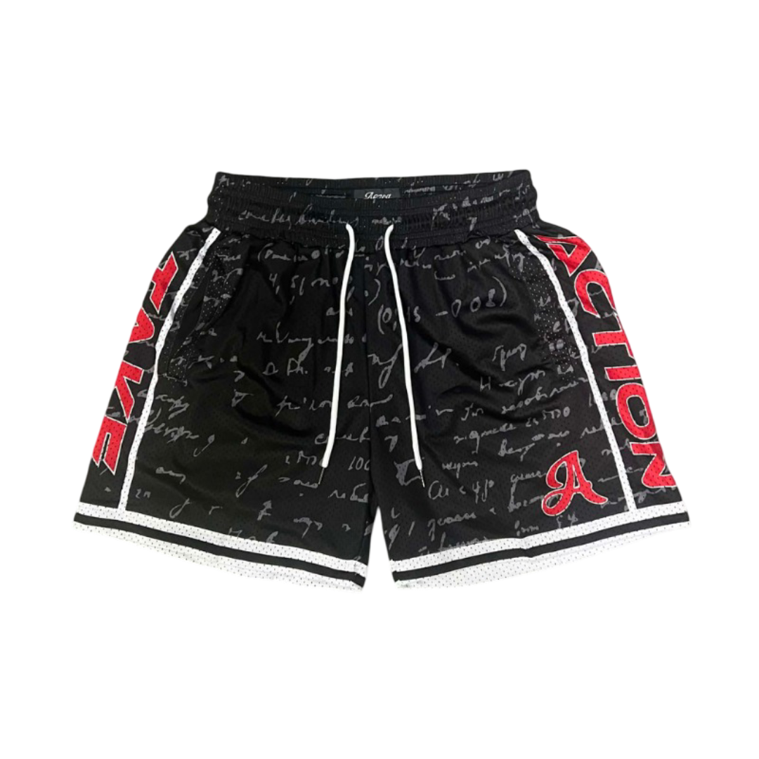 Warlord Script Mesh Shorts