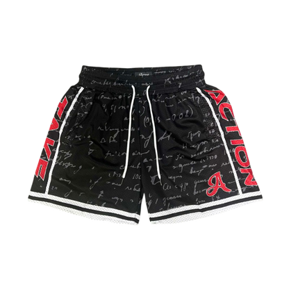 Warlord Script Mesh Shorts