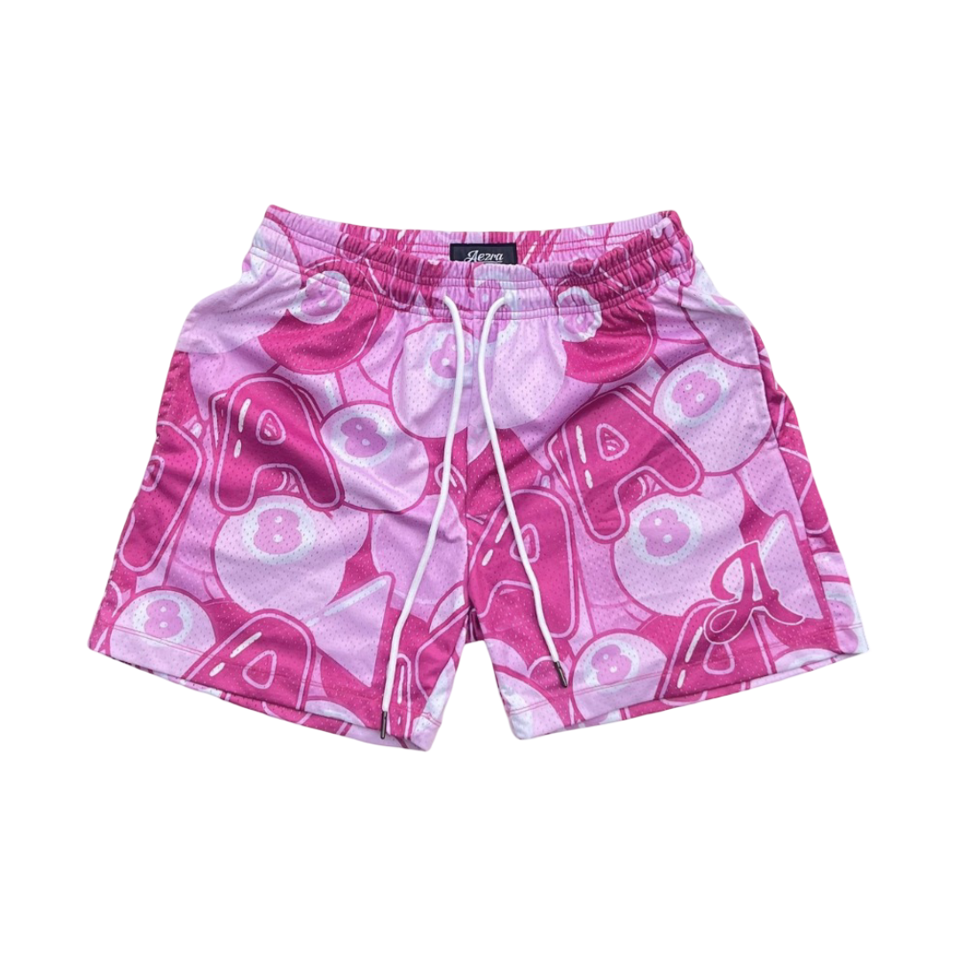 8 Ball Mesh Shorts (Pink)