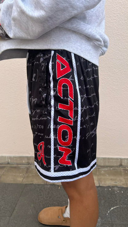 Warlord Script Mesh Shorts